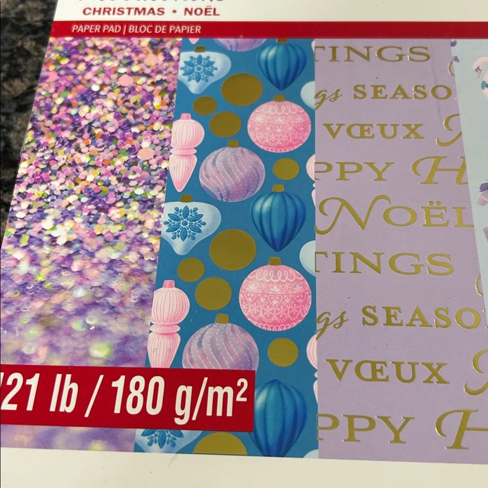 RECOLLECTIONS PAPER PAD 12x12  CHRISTMAS NOEL & FROSTED FAIRY TALE LOT OF 2 NWT